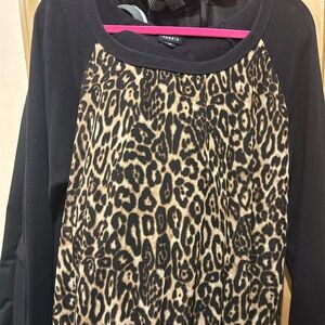 Torrid long black sleeve blouse